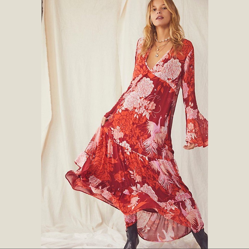 Free People Moroccan Roll Maxi (w/o Lining) Dress Size Medium.